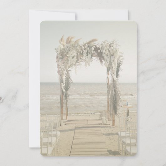 Beach Wedding Arch Einladung (Rückseite)