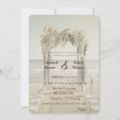 Beach Wedding Arch Einladung (Vorderseite)