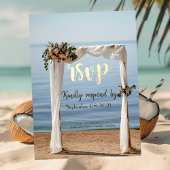 Beach Wedding Arch Floral UAWG Einladung
