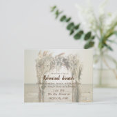 Beach Wedding Arch Probe Dinner Einladung (Stehend Vorderseite)