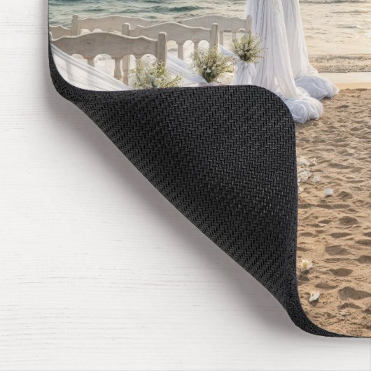 Beach Wedding Arch With Sunset Sky Mousepad (Ecke)