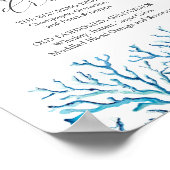 Beach Wedding Bar Sign Wasserfarbe Starfish Poster (Ecke)