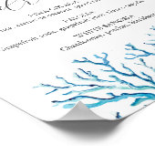 Beach Wedding Bar Sign Wasserfarbe Starfish Poster (Ecke)