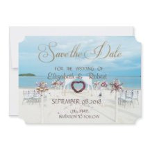 Beach Wedding, Bloral Arbor Save the Date