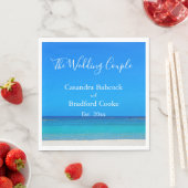 Beach Wedding Blue Ocean Napkins Serviette (Beispiel)