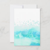 Beach Wedding Blue Wave Empfang Informationskarte RSVP Karte (Rückseite)