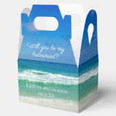 Beach Wedding Blue Waves werden Sie meine Bridesma Geschenkschachtel (Geöffnet)