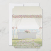 Beach Wedding Blume Brautparty Einladung (Rückseite)