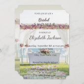 Beach Wedding Blume Brautparty Einladung (Vorne/Hinten)