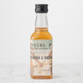 Beach Wedding Boarding Pass Romantic  Alkoholflaschenetikett (Vorderseite)