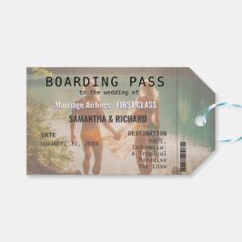 Beach Wedding Boarding Pass Romantic  Geschenkanhänger