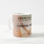 Beach Wedding Boarding Pass Romantic  Kaffeetasse (Vorderseite Links)