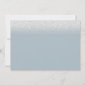 Beach Wedding Brautparty Dusty Blue Seashells Einladung (Rückseite)