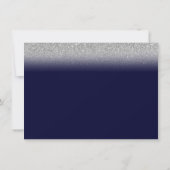 Beach Wedding Brautparty Navy Blue Seashells Einladung (Rückseite)