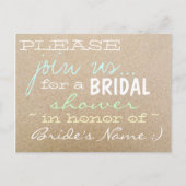 Beach Wedding/Bridal Dusche Einladungen in Sand (Vorderseite)