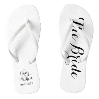 Beach Wedding Bride Flip Flops Badesandalen