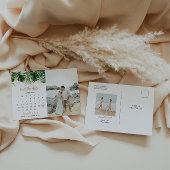 Beach Wedding Calendar Save the Date Foto Postkarte