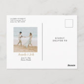 Beach Wedding Calendar Save the Date Foto Postkarte (Rückseite)