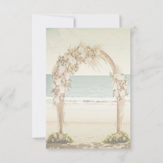 Beach Wedding Chic Arbor Rose Save the Date (Rückseite)