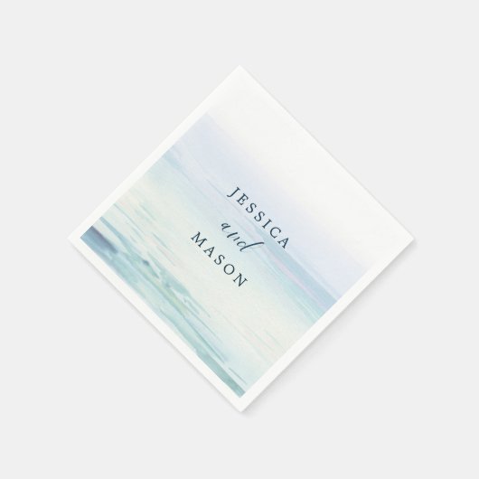 Beach Wedding Cocktail Napkin Serviette (Ecke)