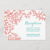 Beach Wedding Coral Reef Empfang Einladung (Vorne/Hinten)