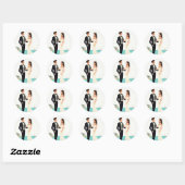 Beach Wedding Couple Sticker (Blatt)