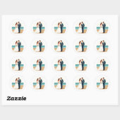 Beach Wedding Couple Sticker (Blatt)