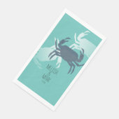 Beach Wedding Crab Paare Name Serviette (Ecke)