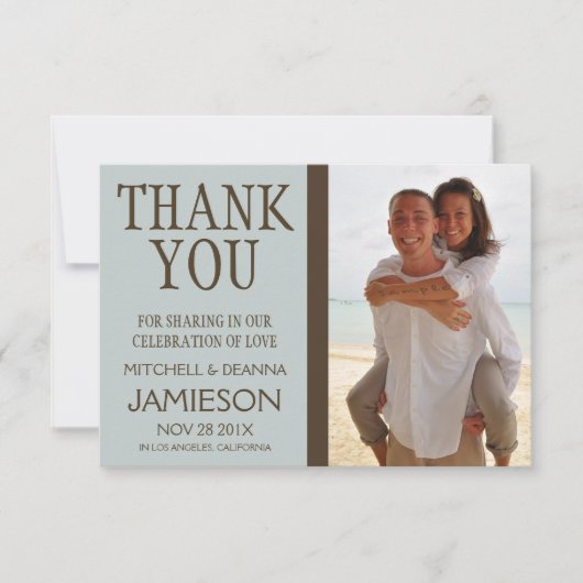 Beach Wedding Danke (Vorderseite)