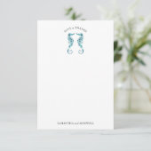 Beach Wedding danke Ihnen Cards Seepferde (Stehend Vorderseite)