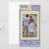 Beach Wedding danke Ihnen Foto Card (Vorne/Hinten)