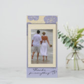 Beach Wedding danke Ihnen Foto Card (Stehend Vorderseite)