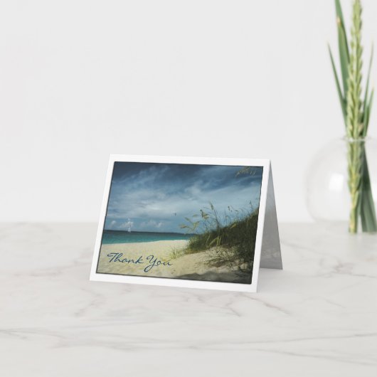 Beach Wedding danke Ihnen Karten (Vorderseite)