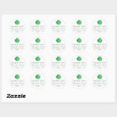 Beach Wedding danke Ihnen Scallop Muschel Green Runder Aufkleber (Blatt)