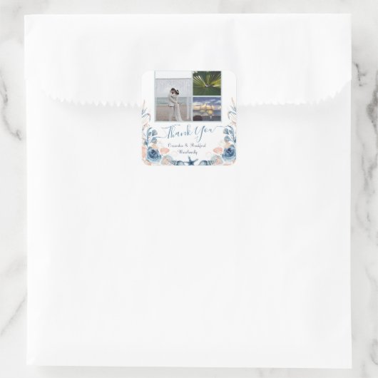 Beach Wedding Danke, Ihr Aufkleber (Tasche)