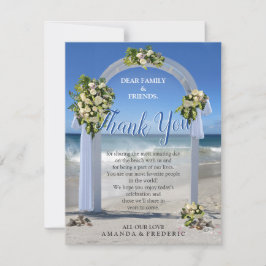 Beach Wedding Dankeschön Card Einladung