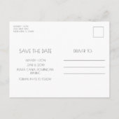 Beach Wedding der Dominikanischen Republik Save th Ankündigungspostkarte (Rückseite)