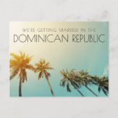 Beach Wedding der Dominikanischen Republik Save th Ankündigungspostkarte (Vorderseite)