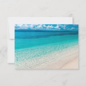 Beach Wedding Destination Passport Karte QR Code (Rückseite)