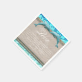 Beach Wedding Dolphin Luau Party Schöne Liebe Serviette (Ecke)