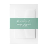 Beach Wedding Einladung Belly Band (Vorderseite Beispiel)