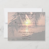 Beach Wedding Einladung R.S.V.P. (Rückseite)