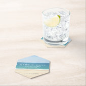 Beach Wedding Einzigartig Save the Date Untersetzer (Vor Ort)