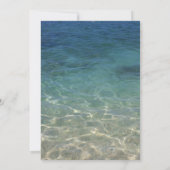 Beach Wedding Elegante Script Liebe Probe Dinner Einladung (Rückseite)