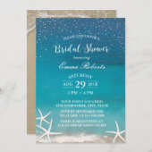 Beach Wedding Elegantes Starfish Brautparty Einladung (Vorne/Hinten)