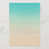 Beach Wedding Elopement Reception Watercolor Einladung (Rückseite)