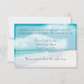 Beach Wedding Empfang Card Einladung (Rückseite)
