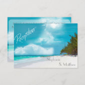Beach Wedding Empfang Card Einladung (Vorne/Hinten)