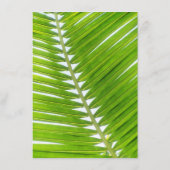 Beach Wedding Empfang Dinner Seashell Rope Palm Menükarte (Rückseite)