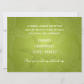 Beach Wedding Empfang Starfish Lime Green Einladung (Rückseite)